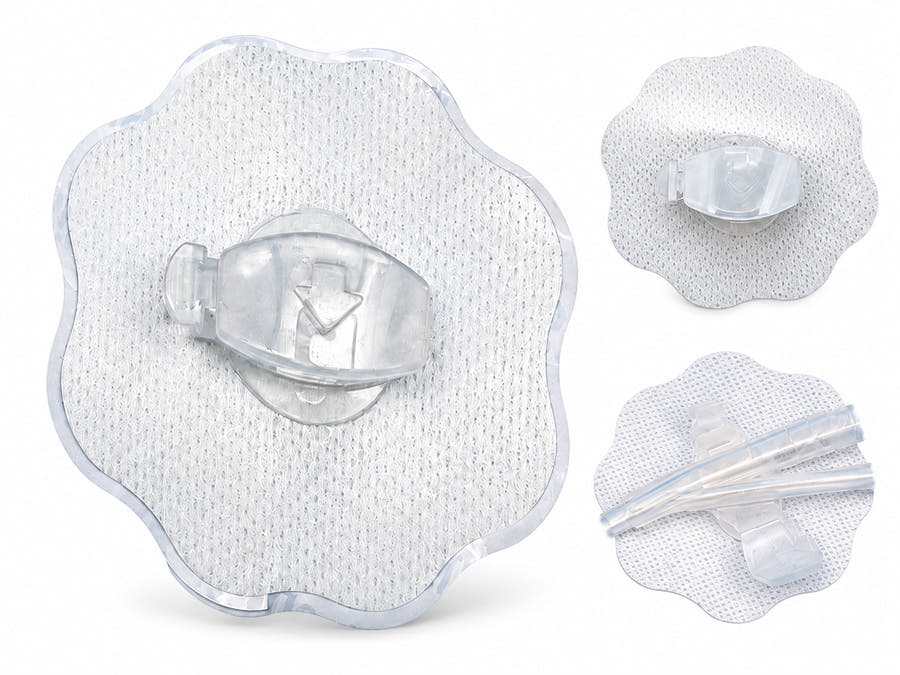 Flower-Shape Catheter Fixation Patch – Blended Fabric