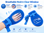 Adult protective care mitten with breathable 3D mesh and transparent observation window