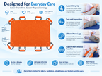 Multi-use patient transfer sling care uses for sitting up, turning, leg lifting and short-distance transfers