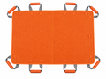 Multi-use patient transfer sling in orange on a clean white background