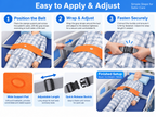 Patient safety restraint belt feature overview with padded handles and adjustable support straps