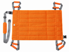 Multi-function patient transfer pad with detachable shoulder strap on a clean white background